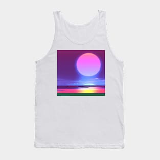 Into the Synthwave Sunset Tank Top